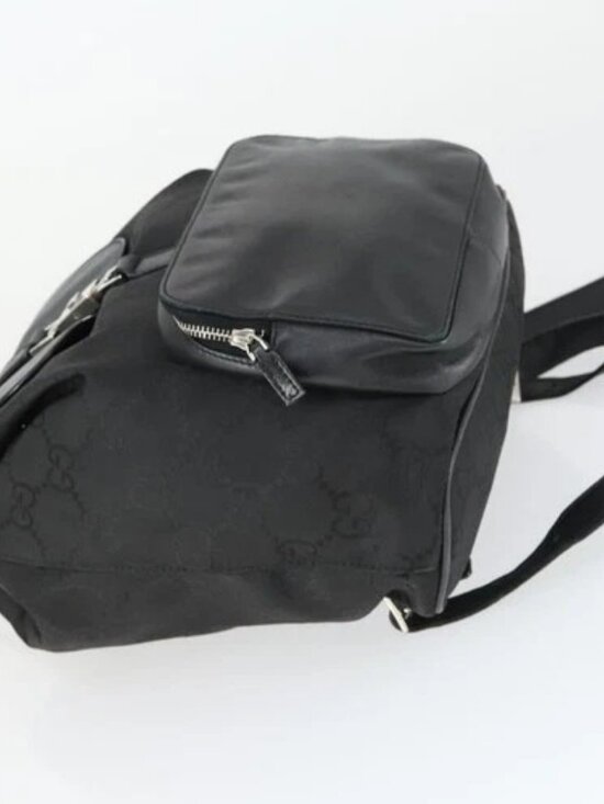 GUCCI GG Canvas Backpack Black Silver 003 0245 Auth ep12708 main image 8